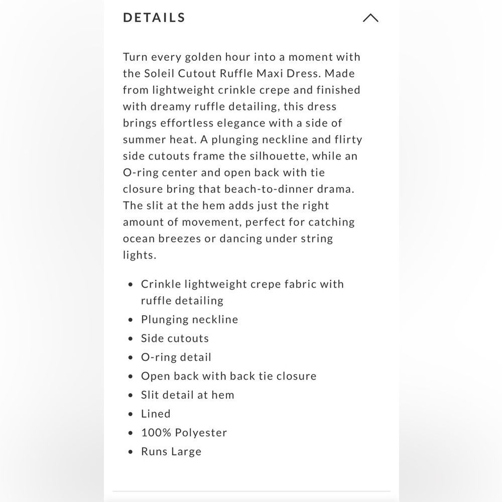 Vici Collection- Soleil Cut out Maxi - Like New - Worn 2 X - See all pics - Picture 7 of 8